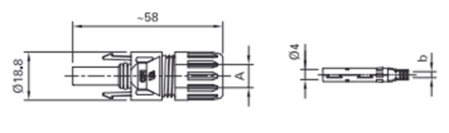 MULTI-CONTACT MC4 FEMALE Cable Coupler PV-KBT4/6II-UR