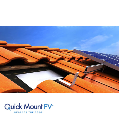 QUICKMOUNT QMFTH-A-1 Flashing w/ Flat Tile Hook Mill Finish