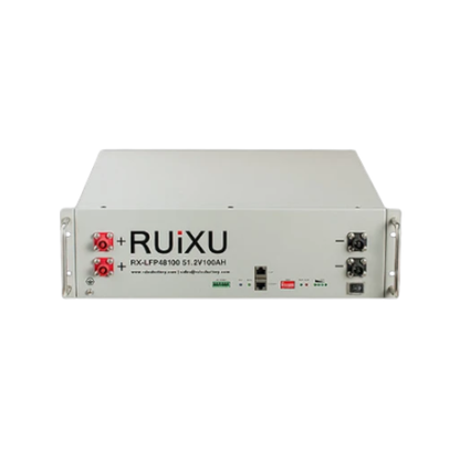 RUiXU RX-LFP48100 19" Rack Mounted 3U Server Rack Battery Module, 5.12kWh