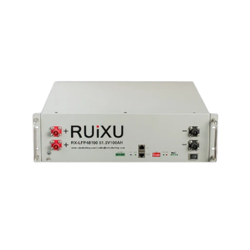 RUiXU RX-LFP48100 19" Rack Mounted 3U Server Rack Battery Module, 5.12kWh