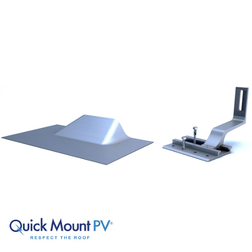 QUICKMOUNT QMFTH-A-1 Flashing w/ Flat Tile Hook Mill Finish
