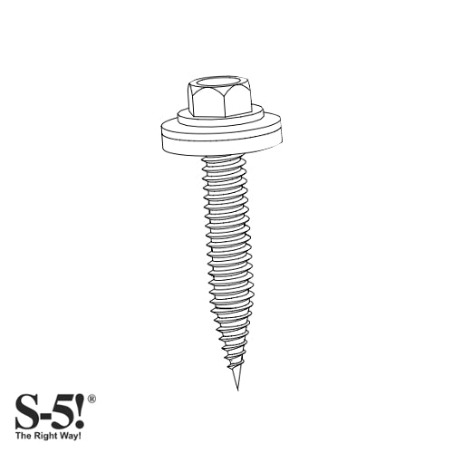 S-5! 1/4-14 2-1/2 Length 3/8 HWH Screw (Metal to Wood) Qt1