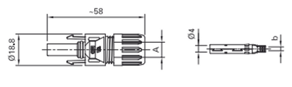MULTI-CONTACT MC4 FEMALE Cable Coupler PV-KBT4/6II-UR