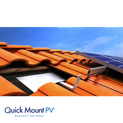 QUICKMOUNT QMFTH-A-1 Flashing w/ Flat Tile Hook Mill Finish