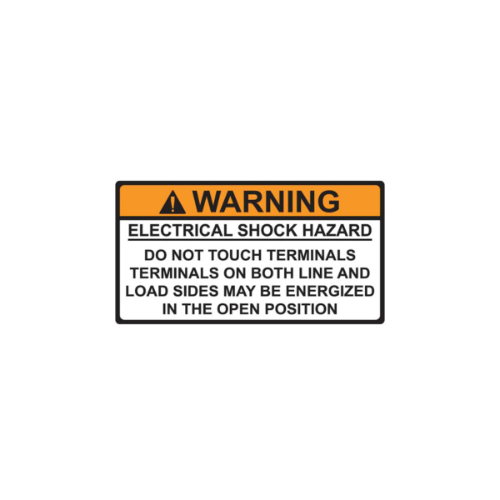 HELLERMANN TYTON Solar Label WARNING - ELECTRIC SHOCK Qty1