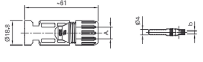 MULTI-CONTACT MC4 MALE Cable Coupler PV-KST4/6II-UR