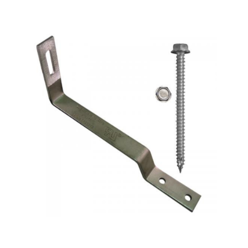 QuickBOLT 90° Flat Tile Roof Hook, 38mm Height with 5/16 X 3 Screws