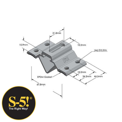 S-5! CorruBracket 100T for Corrugated Metal Roofing