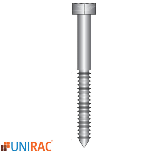 Unirac Roof Attachment Lag Bolt 5/16x3-1/2 in. Stainless Steel