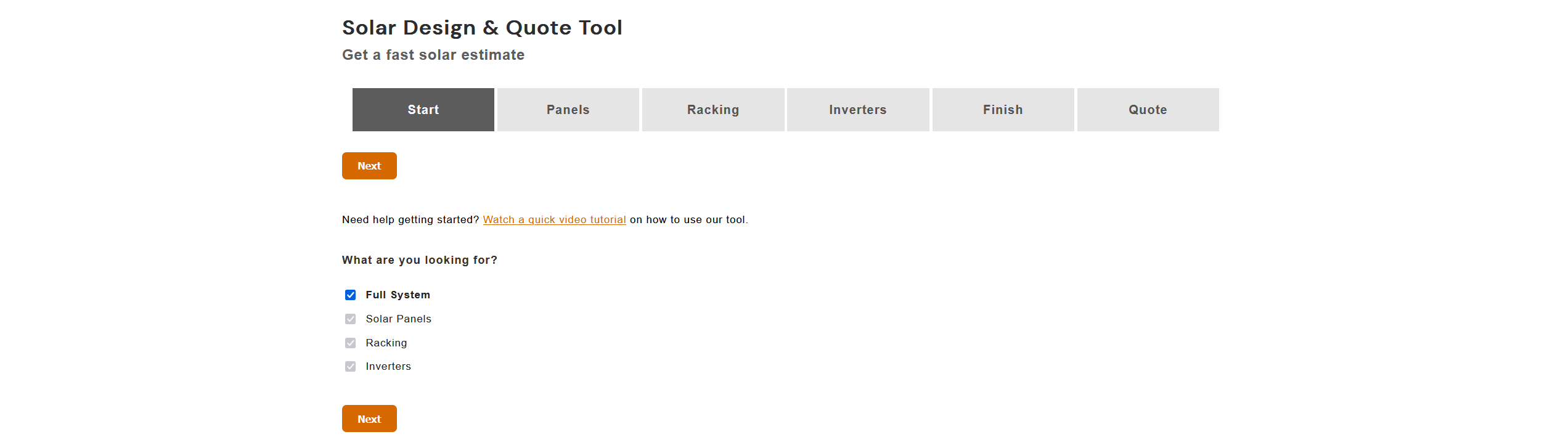 Design & Quote Tool