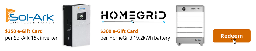 Sol-Ark 15k & HomeGrid 19.2kWh Storage Offers