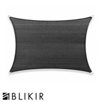 BLIKIR Side Decorative Mesh Black 8'x17' Canopy & Installation Kit