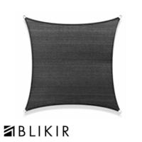 BLIKIR Top Decorative Mesh Black 17'x17' Screen & Installation Kit