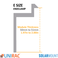 Unirac SolarMount End Clamp E 50-52mm Dark 302024D